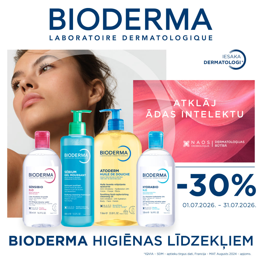 BIODERMA higiēnas līdzekiem -30%