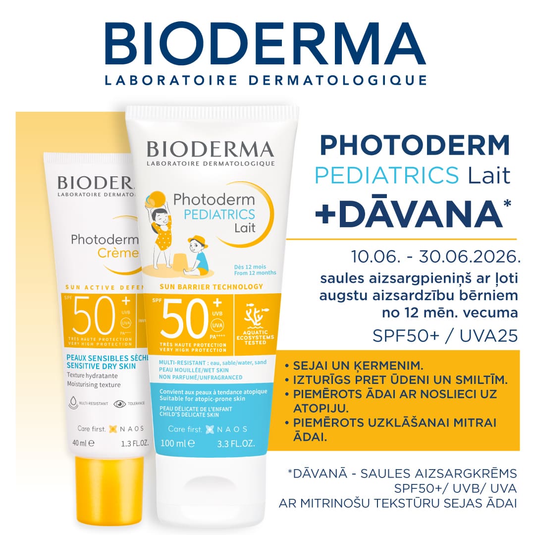 Pērc BIODERMA Photoderm PEDIATRICS un dāvanā saņem Photoderm Crème SPF 50+