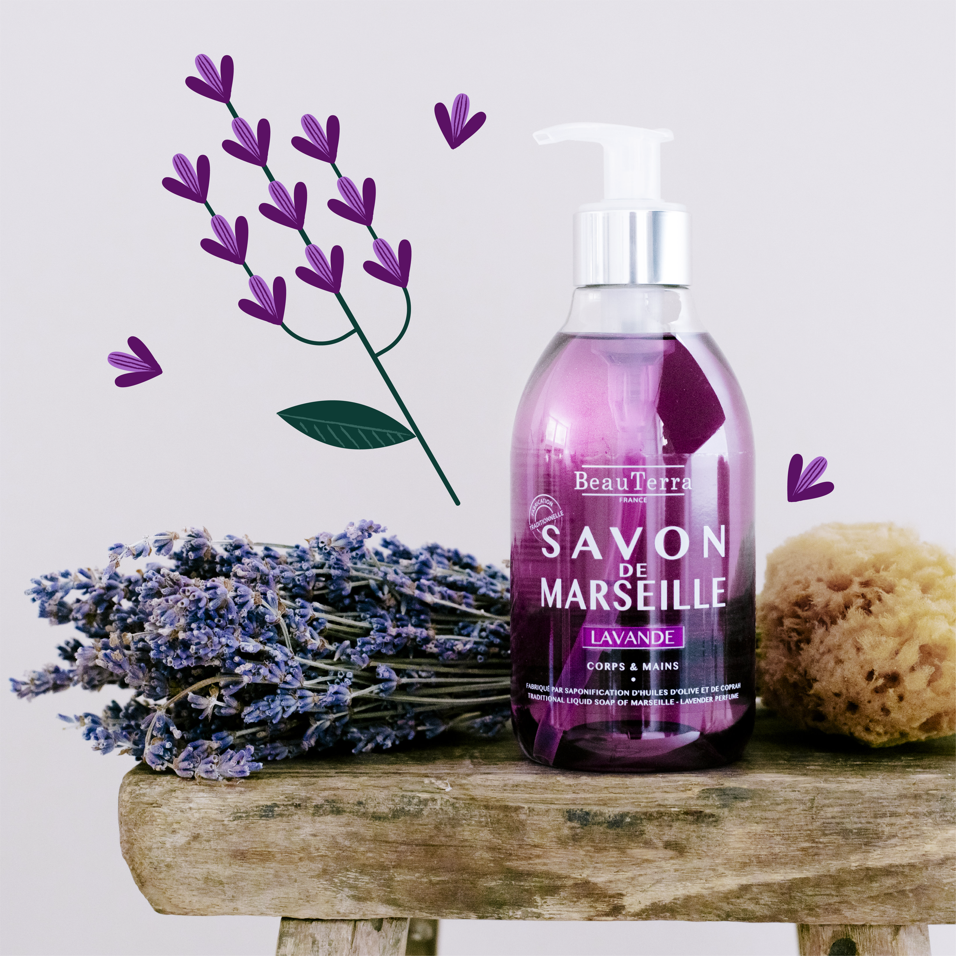 Beauterra LAVANDAS MARSEĻAS ŠĶIDRĀS ZIEPES 300ml